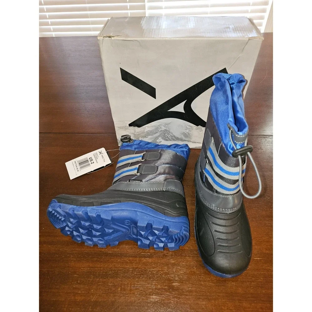 Arctix‎ Little Kid T Bar Winter Warm Dry Boot Nautical Blue Size US 2
